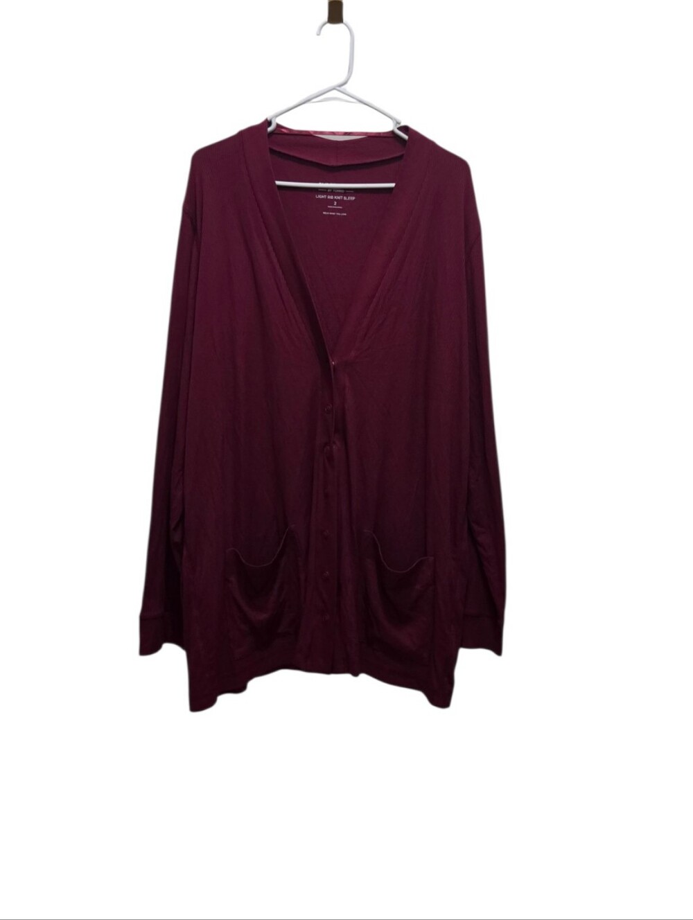 Torrid 2X 18-20 Super Soft Rib Snap Front Cardigan Red Plum NWT Plus Size